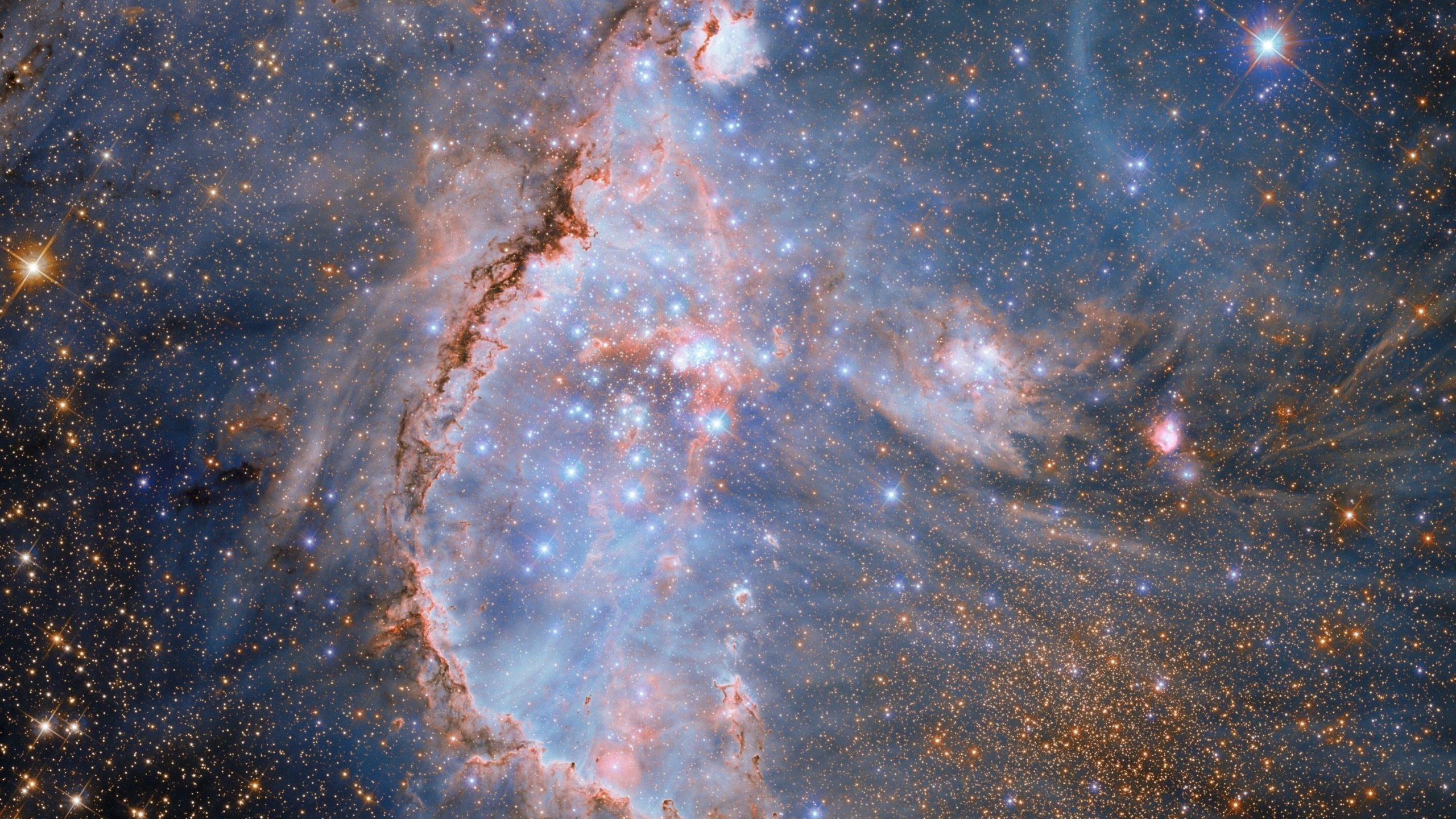 Hubble captures a stunning cradle of stars in neighboring galaxy